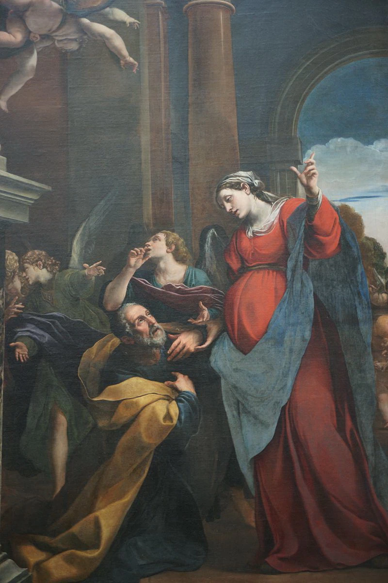 Pentimento di San Giuseppe - Louvre, Parigi